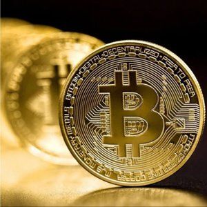 Bitcoin Collector Coin Gold Plated Copper Coin Souvenir Gift